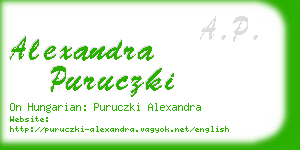 alexandra puruczki business card